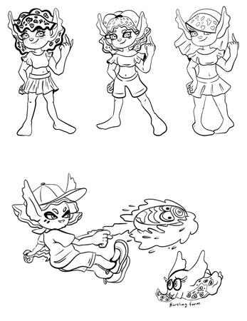 Hareling Character Concept Sketches